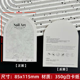 Artistic White Display Cards for Press On Nail Presentation (MOQ=50)