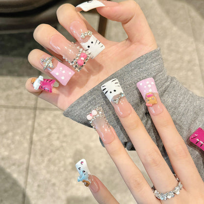 Duck Beak Nail Art Hand-painted Region Limited  Nails Handmade Wear Nail Art | 365nails