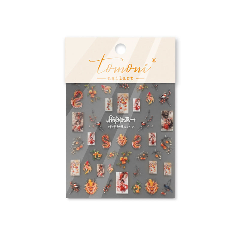 365nails: "Dragon & Persimmon" – Nail Art Stickers