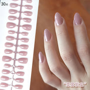 365nails Minimalist: "Soft Mauve Mist" – Medium Almond Press On Nails (30pcs)