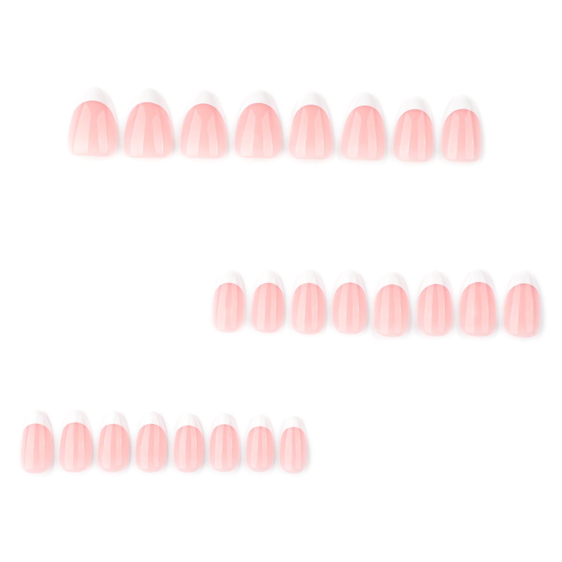 Minimalist classic French white edge manicure short almond nail  hot-selling   nail wholesale｜365nails