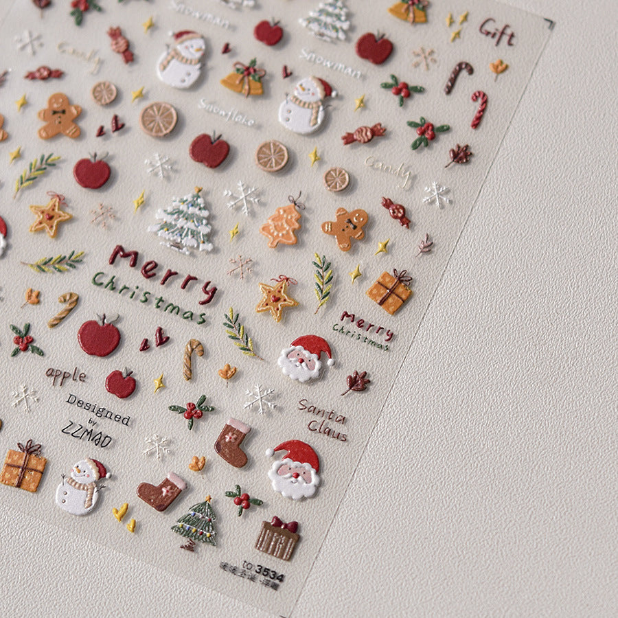 Christmas Cozy Delights – 3D Embossed Holiday Nail Art Set