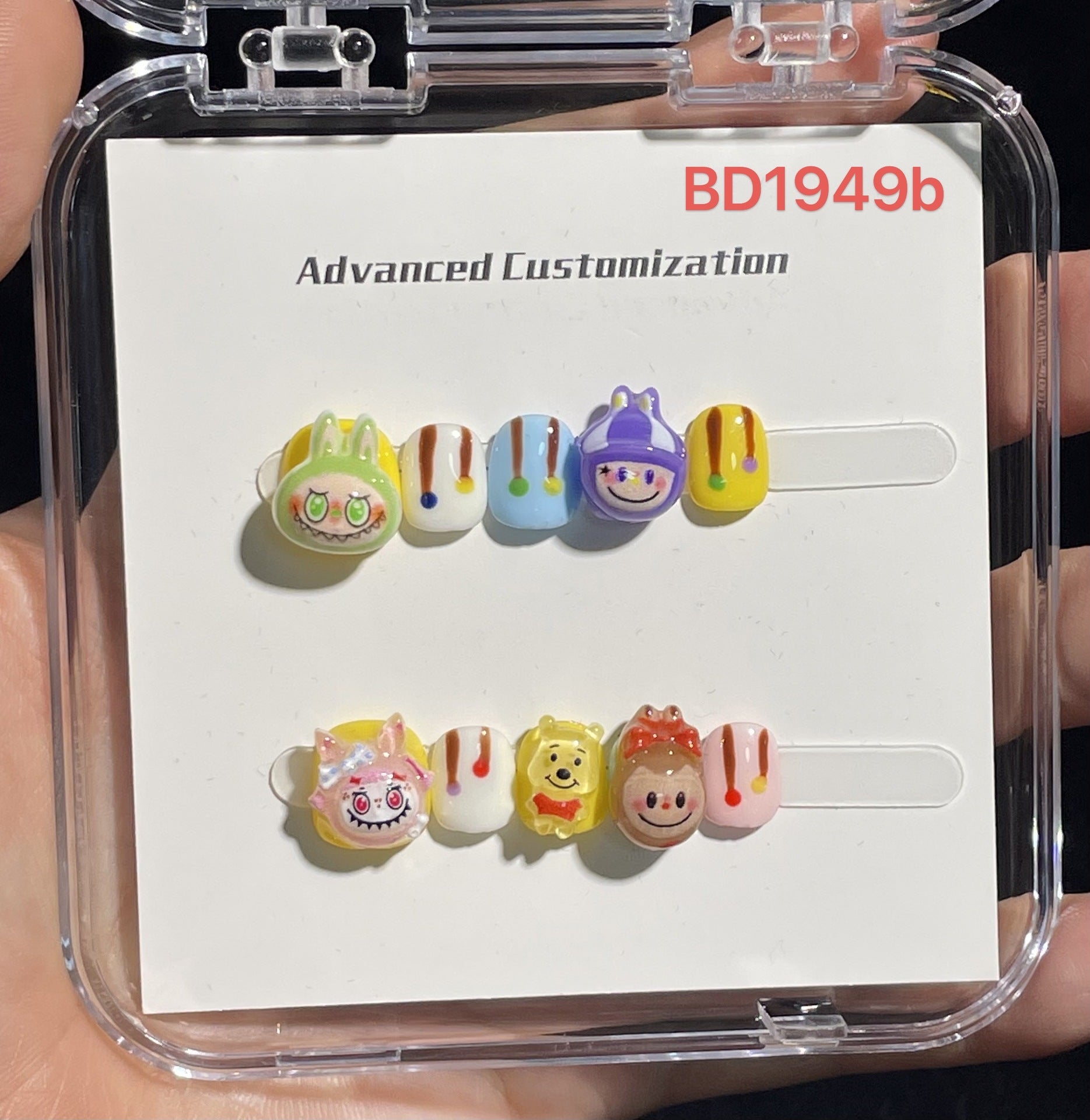 甜美卡通糖果兒童穿戴甲綜合套組