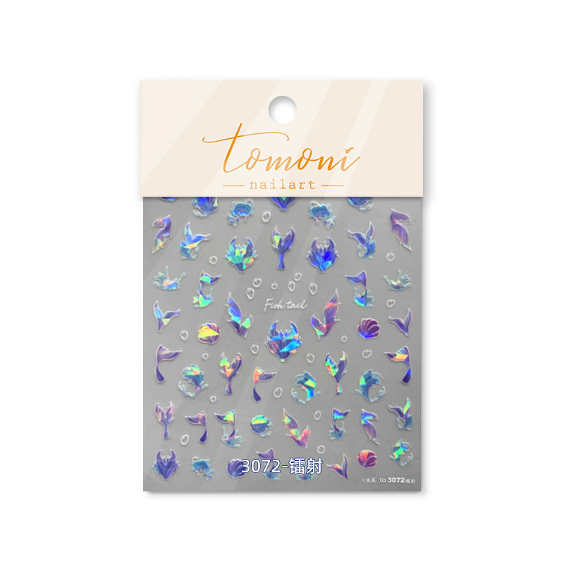 365nails: "Mermaid Tail Iridescent Seashell" – nail art stickers