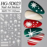 Christmas atmosphere nail art sticker 5D relief three-dimensional Santa Claus Elk nail sticker jewelry HG model