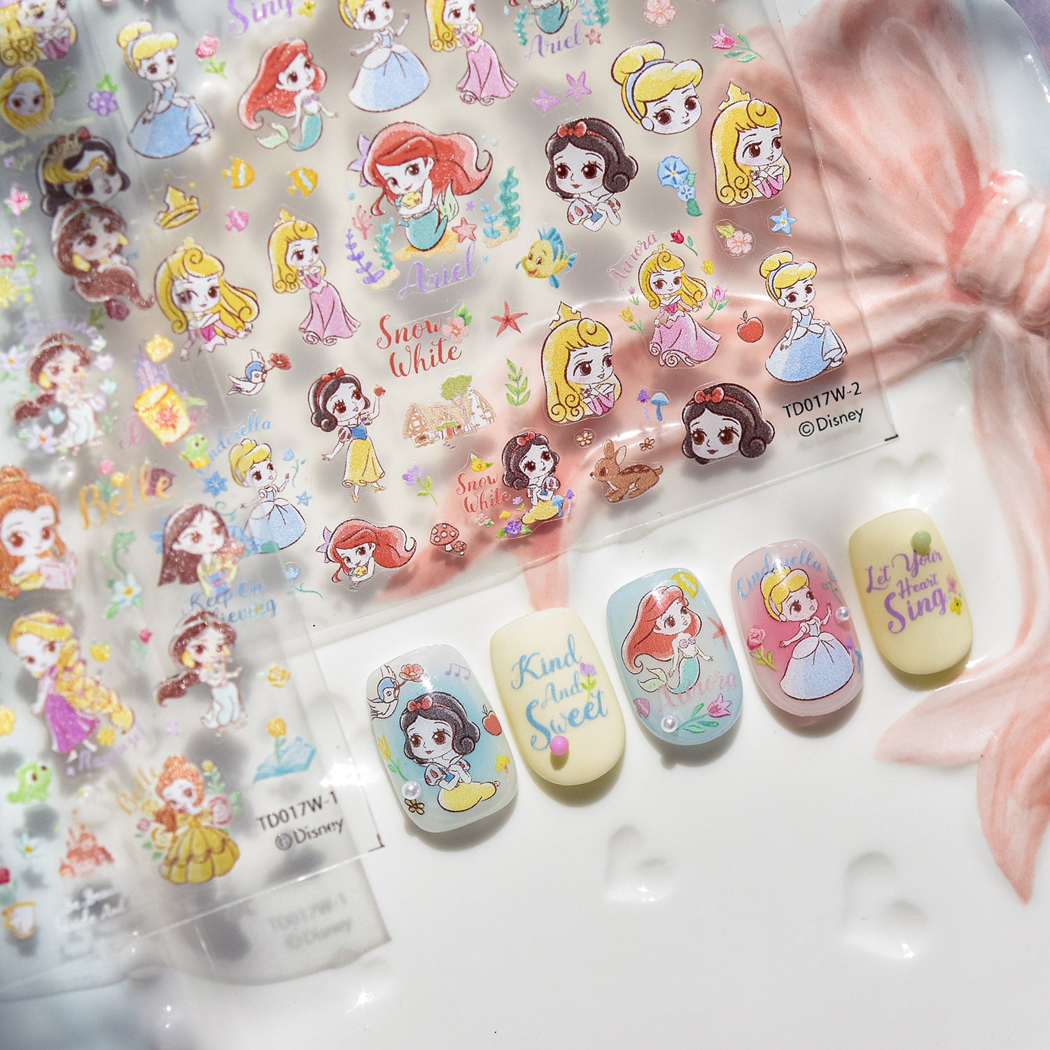 Disney Princess: "Jasmine & Friends" – 3D Embossed Nail Sticker
