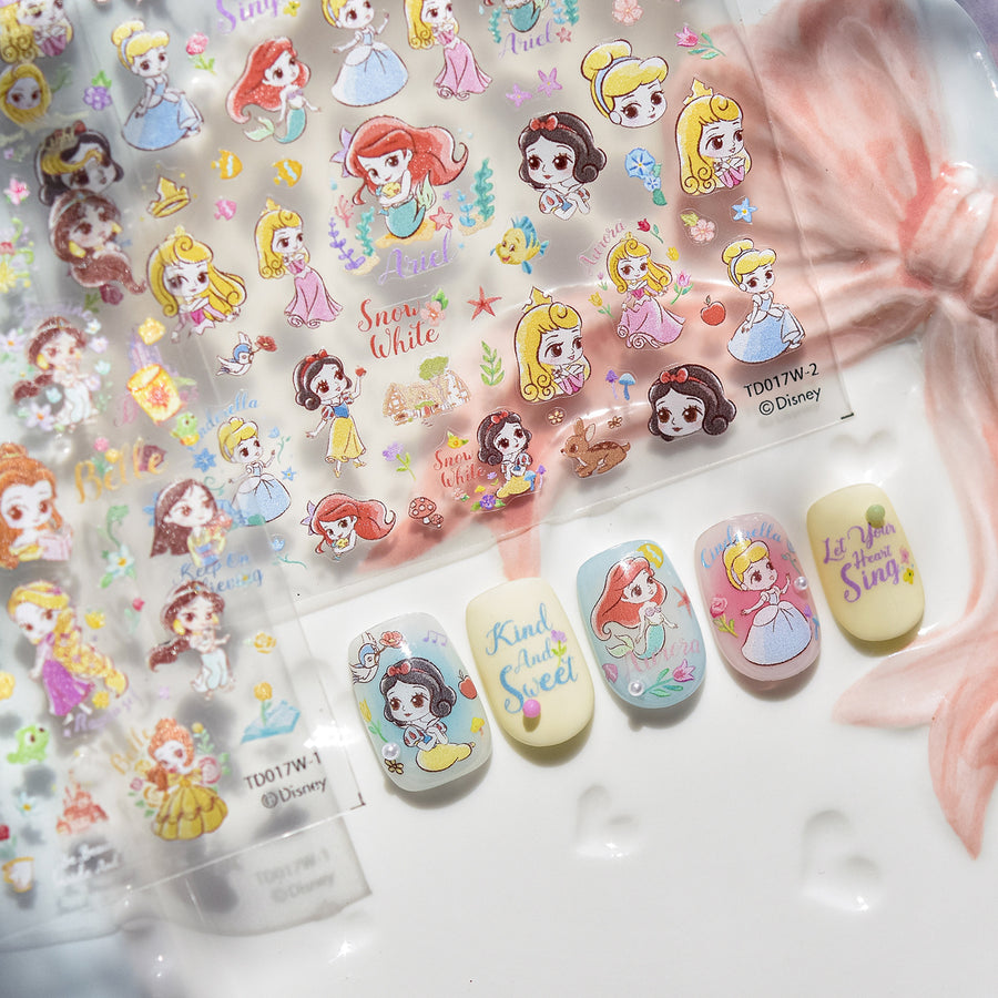 Disney Princess: "Jasmine & Friends" – 3D Embossed Nail Sticker