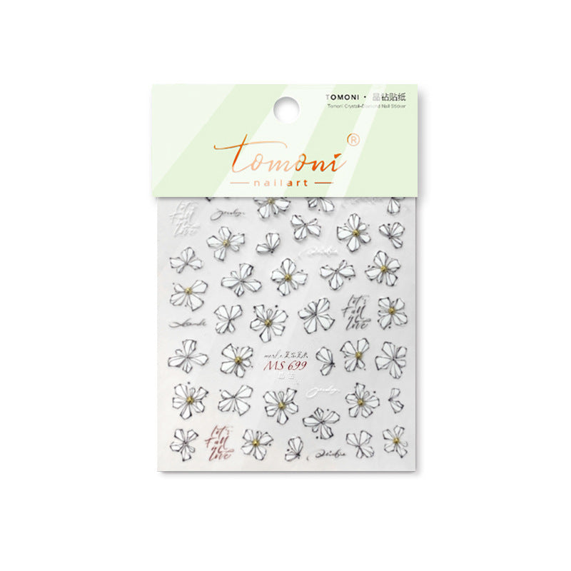 365nails: 모노톤 클로버 블룸 – 네일 아트 스티커