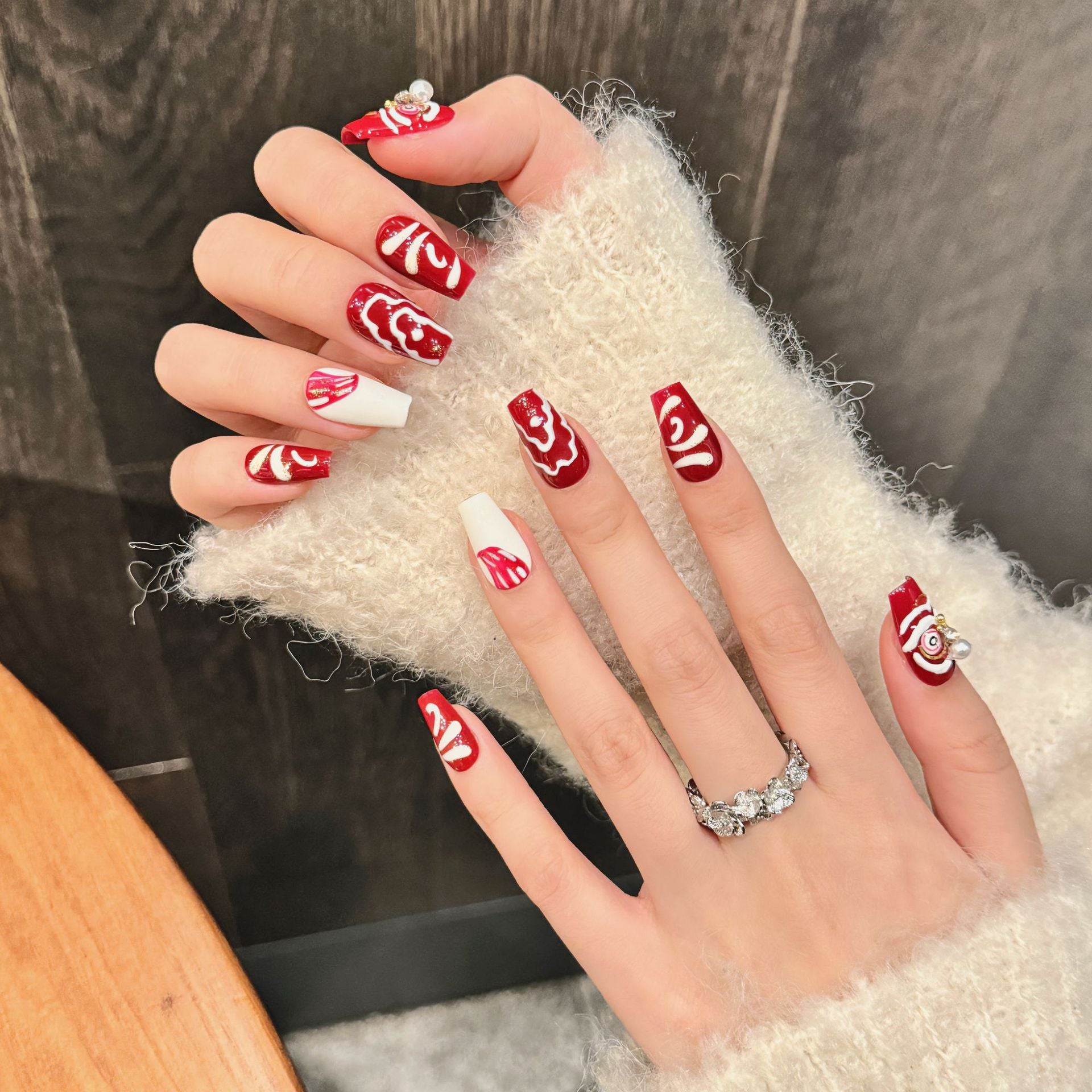 365nails: "Lion's Roar" – 3D Chinese New Year Handmade Coffin Nails