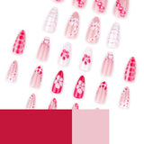 2025 new European and American hot-selling wearing nail short almond nail nail nail piece press on nails fake nails