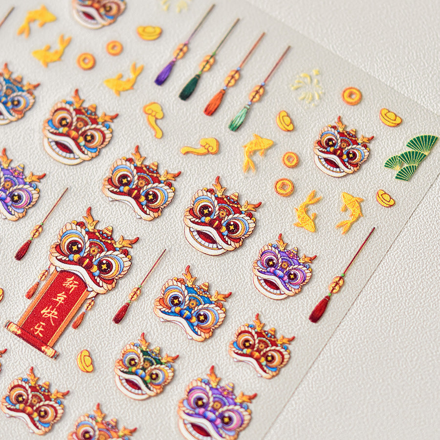 365nails: 復古中國吉祥書法 美甲貼紙