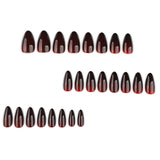 Deep Wine Glossy Solid Color Press On Nails
