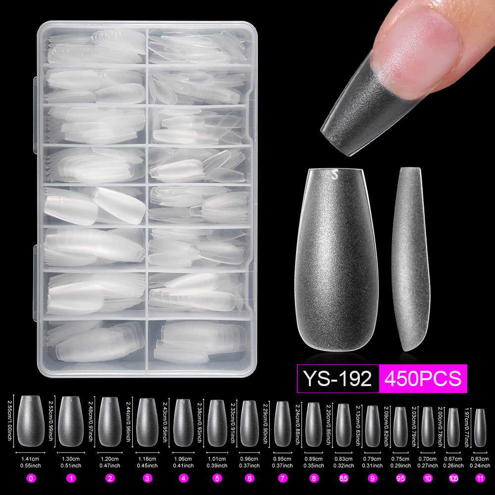 365nails Full-Matte Nail Tips | Multi-Shape Nail Extension Set with Storage Case