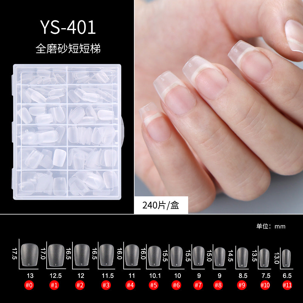365nails Half-Matte Seamless Nail Tips | Multi-Shape Nail Extension Set (YS-101 to YS-402)