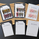Glossy White Display Cards for Press On Nail Designs (MOQ=50)
