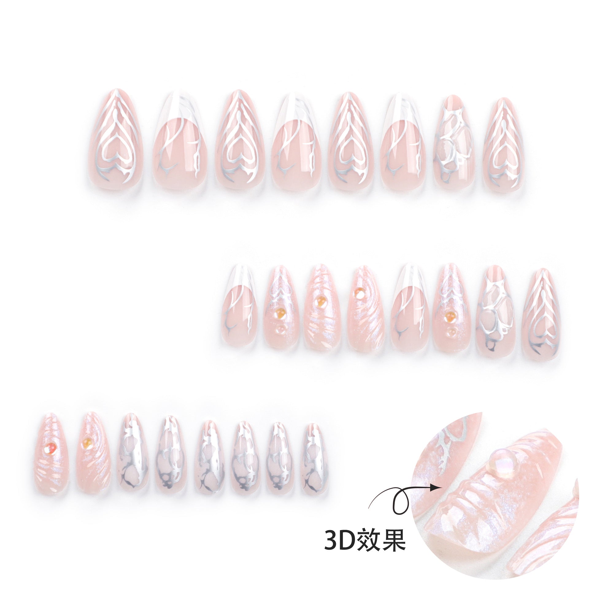 3D Three-dimensional Water Ripple  Patch Wearing  Wholesale｜365nails