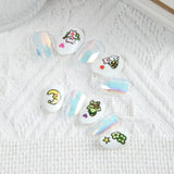 Kids press-on nails Moon bear phosphorescent plating is safe and environmentally friendly