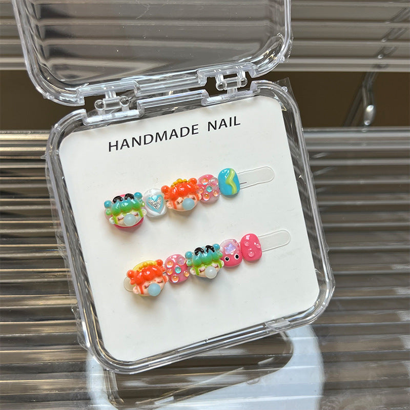 Cute Cartoon Kids Press On Nails Collection