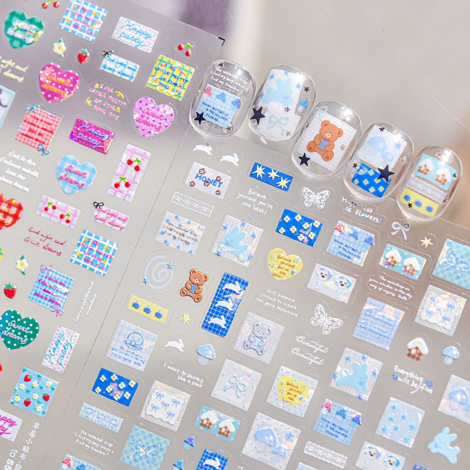 Blue Bear Journal – Cozy Vintage Nail Art Set