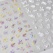 365nails: "holographic rainbow celestial" – Nail Art Stickers