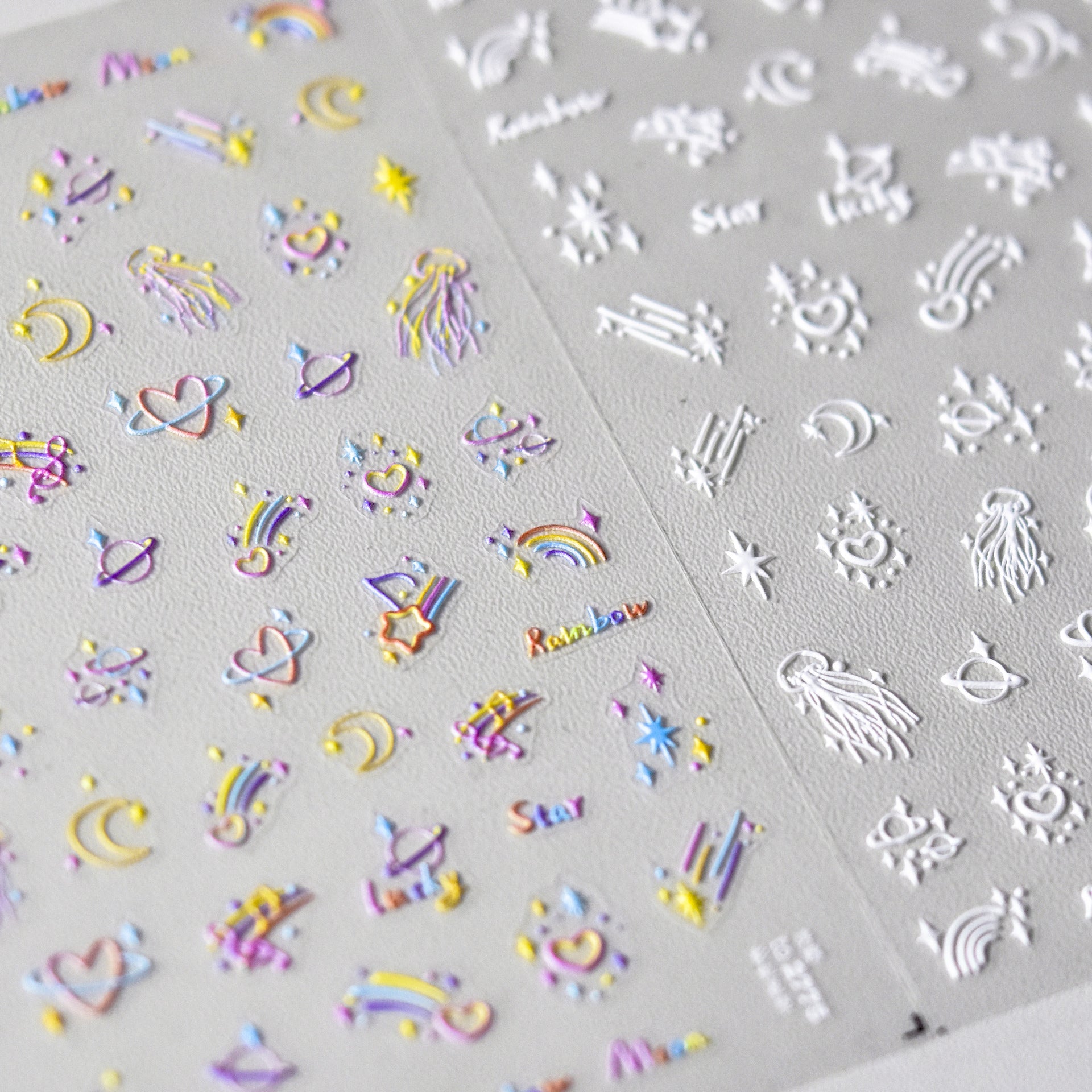 365nails: "holographic rainbow celestial" – Nail Art Stickers