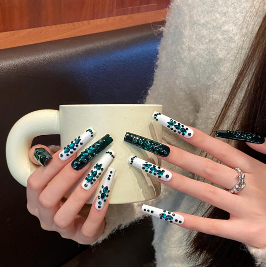 Pure handmade press on nails   nail art fake nails beauty | 365nails