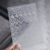 Clear Embossed Nail Stickers – Multi-Pattern Outline Set