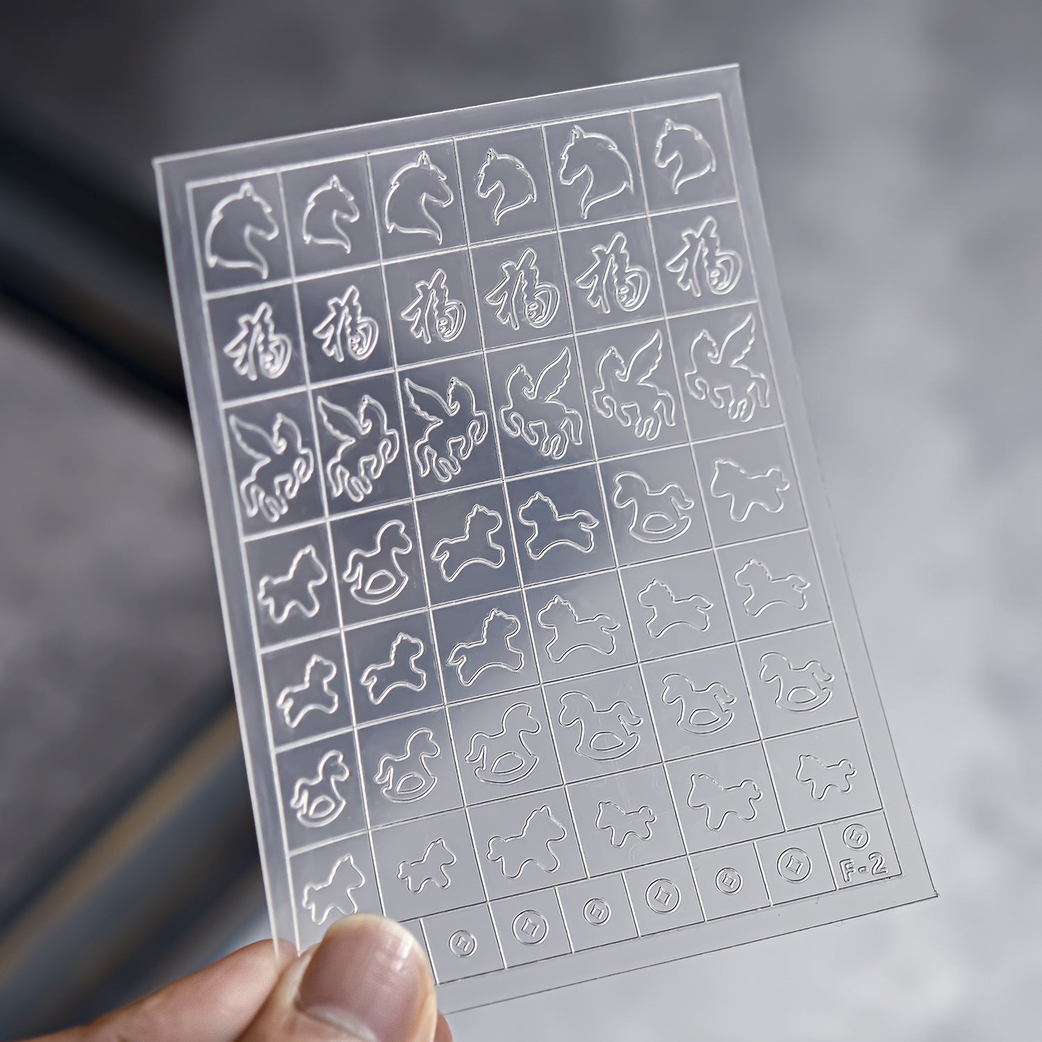 Clear Embossed Nail Stickers – Multi-Pattern Outline Set