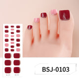 Semi-Cured Gel Nail Strips Glitter Pearl Gradient Sparkle Toe Design (MOQ=3)