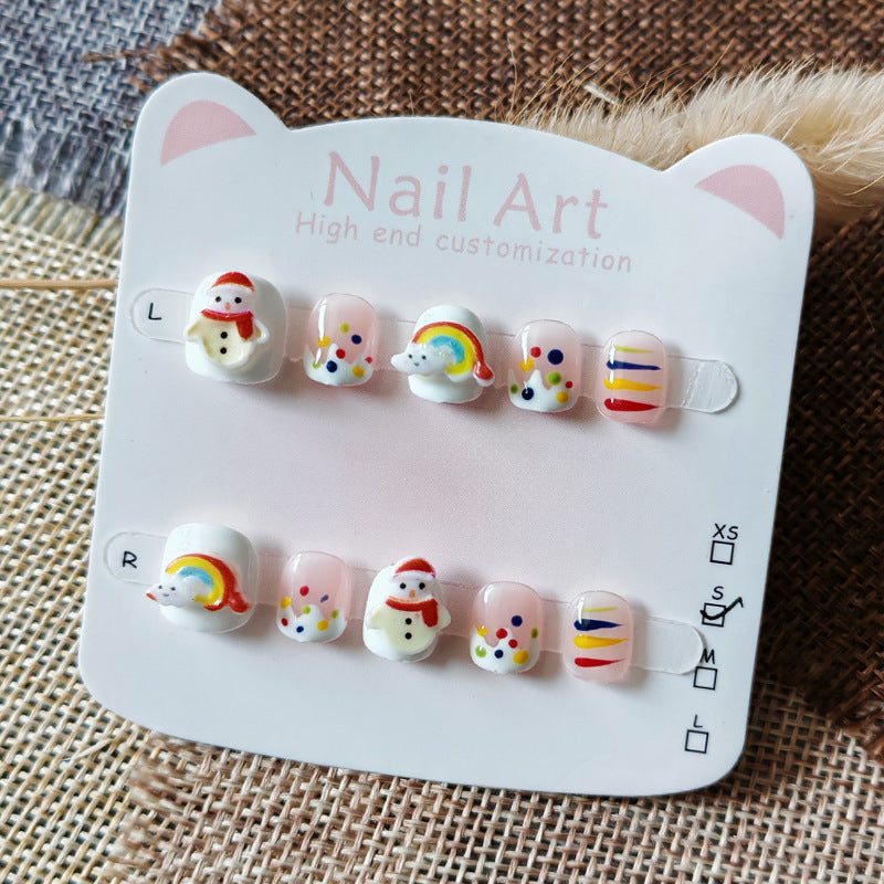 365nails-Christmas Kids Bundle: 6 Styles Mixed – Short Square Kids Nail Art