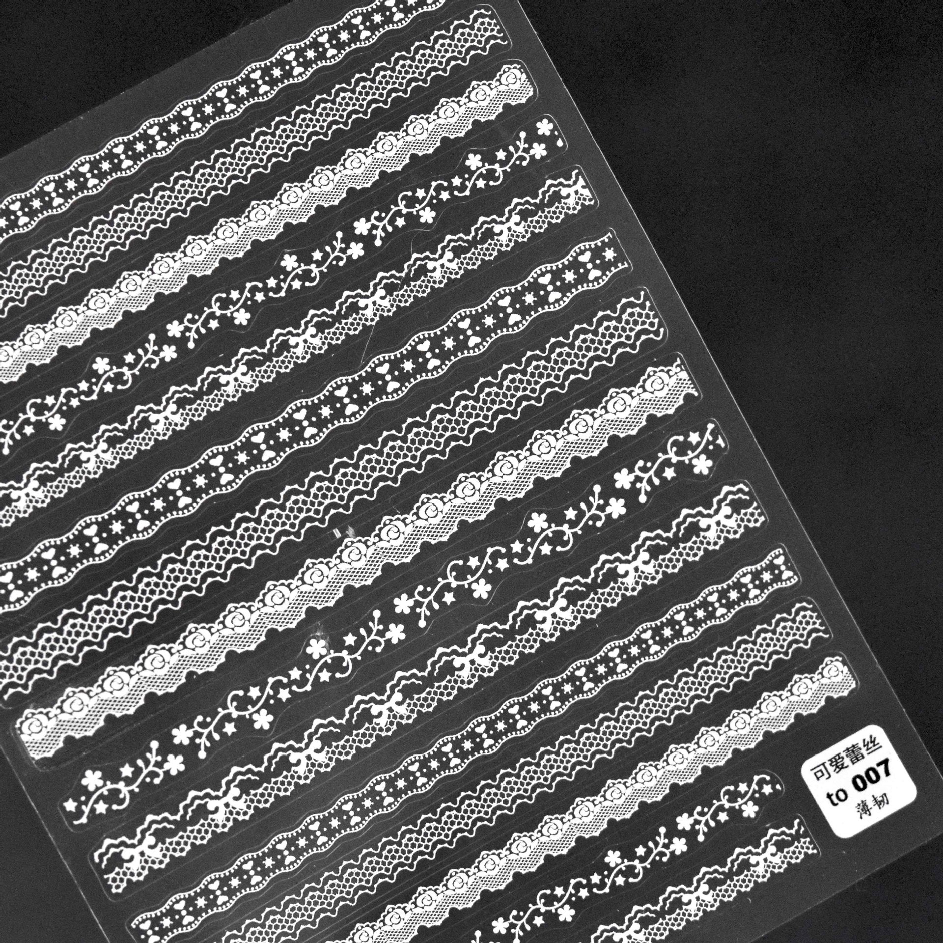 365nails: "Vintage White Lace Border" – Nail Art Stickers