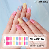 Semi-Cured Gel Nail Strips Pure Nude Solid Soft Glossy Set (MOQ=3)