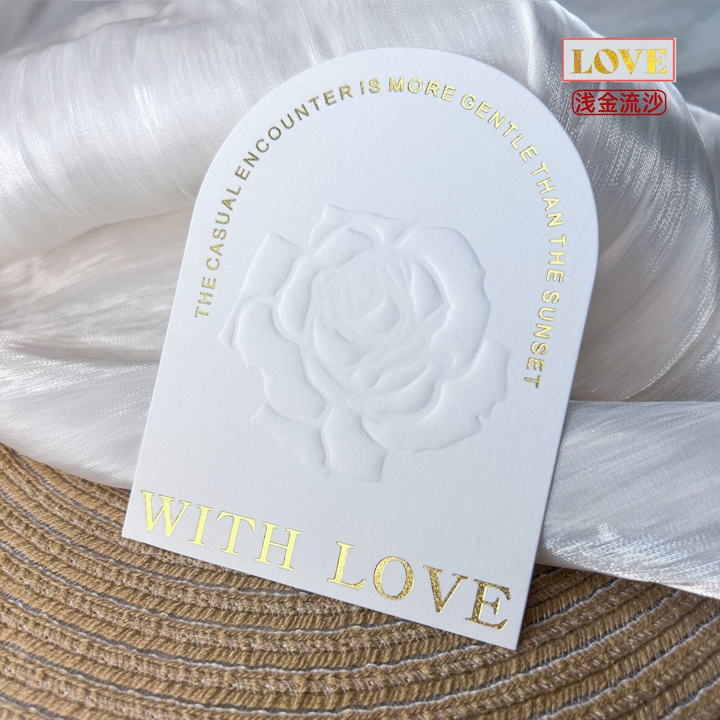 Embossed Gold Cotton Display Cards for Press On Nails (MOQ=50)