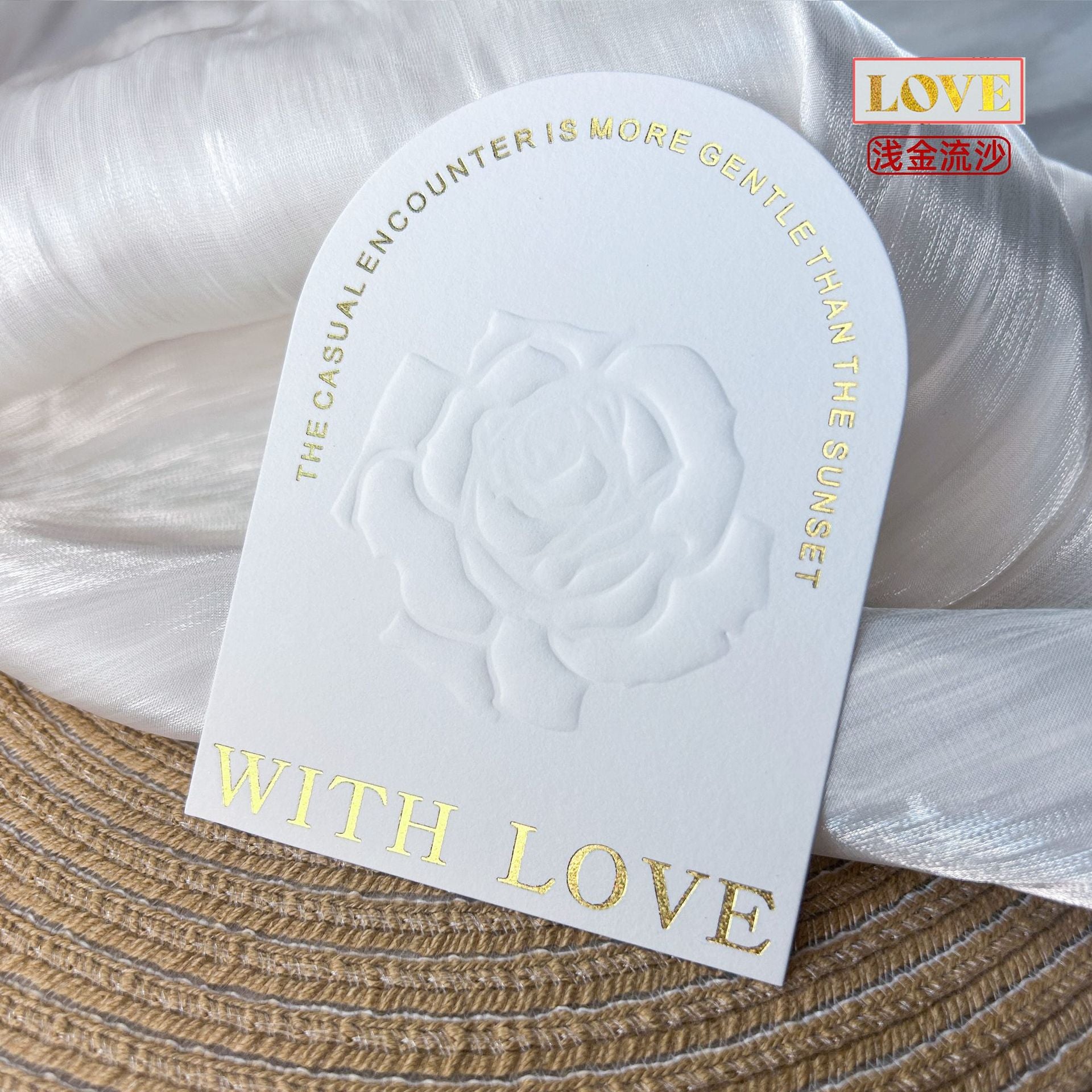 Embossed Gold Cotton Display Cards for Press On Nails (MOQ=50)