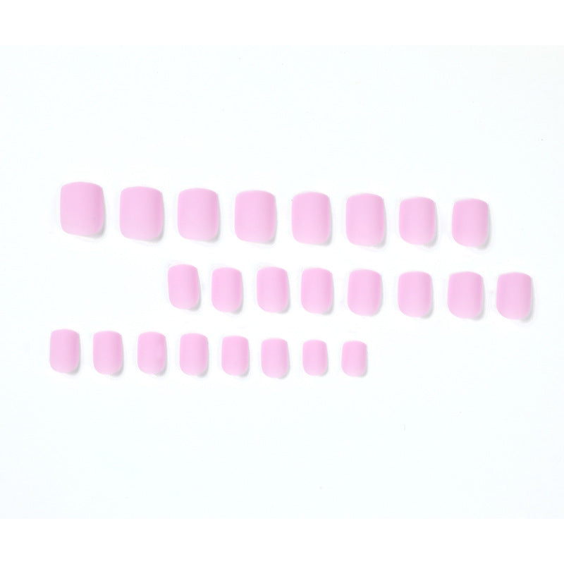 Nail Patch Wearing Nail Wholesale Macaron Color Purple Frosted Nail Sheet Nail Sheet Press on nails