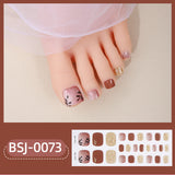Semi-Cured Gel Nail Strips Elegant Brightening Glossy Toe Style (MOQ=3)