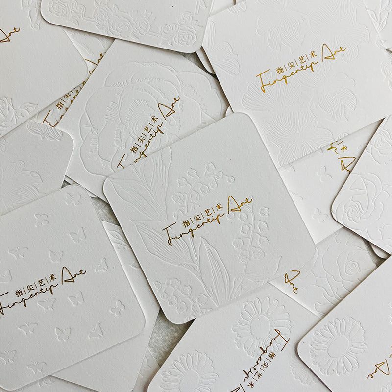 Embossed Gold Foil Display Cards for Press On Nails (MOQ=50)
