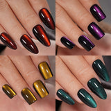 Purple Cat Eye Almond Press On Nails (MOQ=3)