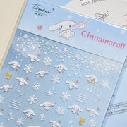 Hello Kitty Winter: "Snowy Pink" – 3D Embossed Nail Sticker