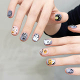 Spooky Midnight Ghost Pumpkin Halloween Cartoon Nail Art Set