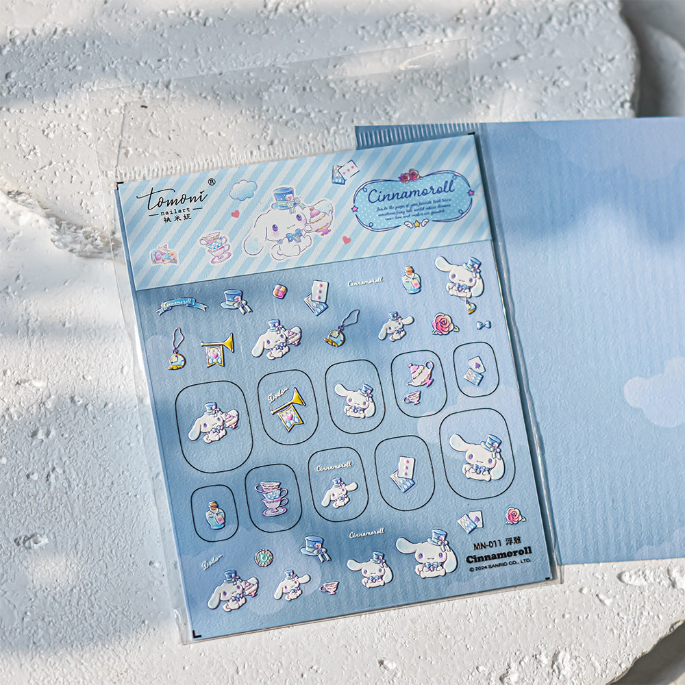 Cinnamoroll Travel Collection: "Cinnamoroll Travel Adventure" – 3D Nail Sticker