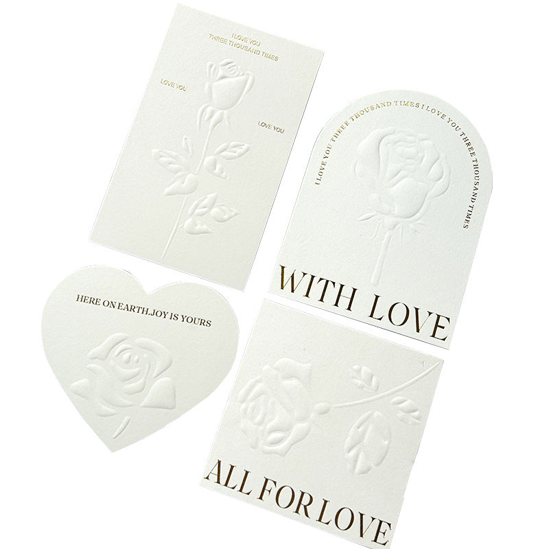 Spot relief three-dimensional rose wearing armor display card beige advanced bronzing nail art background cardboard packaging