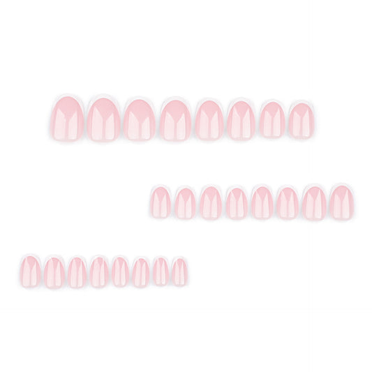 Classic French Wearable Nail Short Short Round Nail Art Naked Powder Wearable False Nails Removable Nail Products Wholesale｜365nails