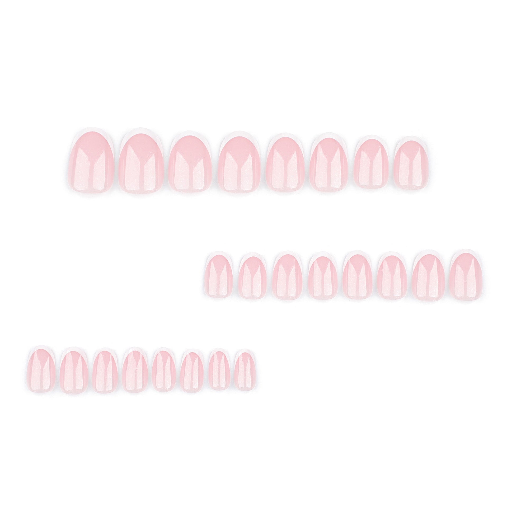 Classic French Wearable Nail Short Short Round Nail Art Naked Powder Wearable False Nails Removable Nail Products Wholesale