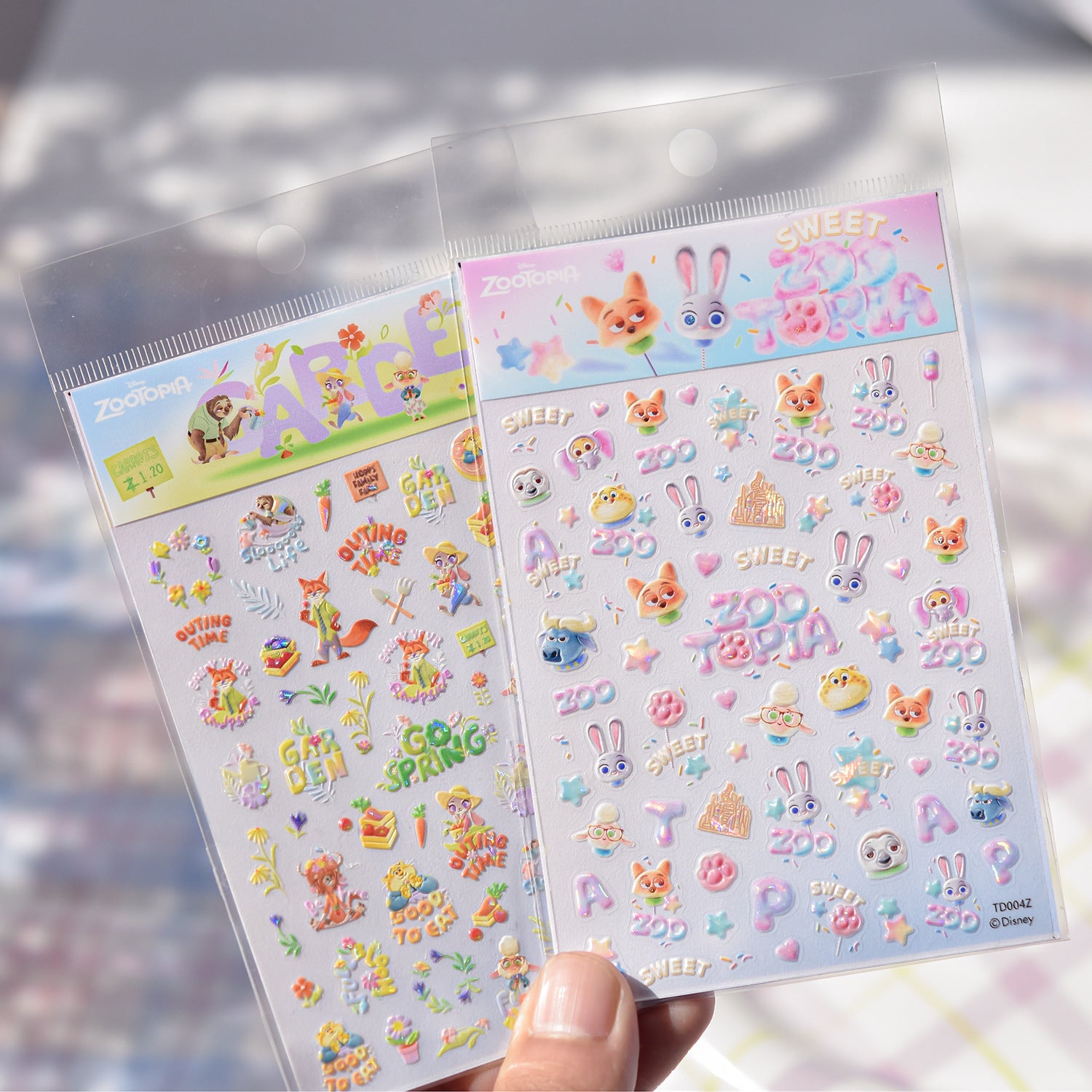Zootopia Spring Garden Collection: "Zootopia Garden" – 3D Embossed Nail Sticker