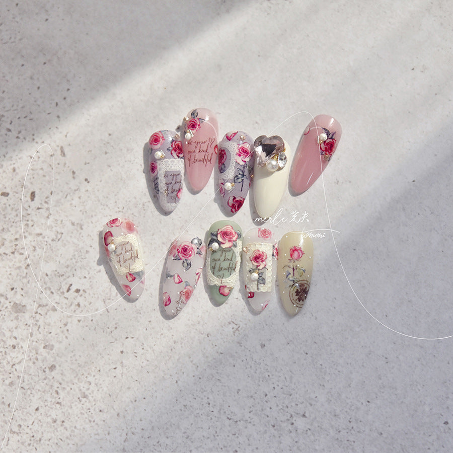 365nails : « Set de stickers cristal Cadre de Roses Vintage »