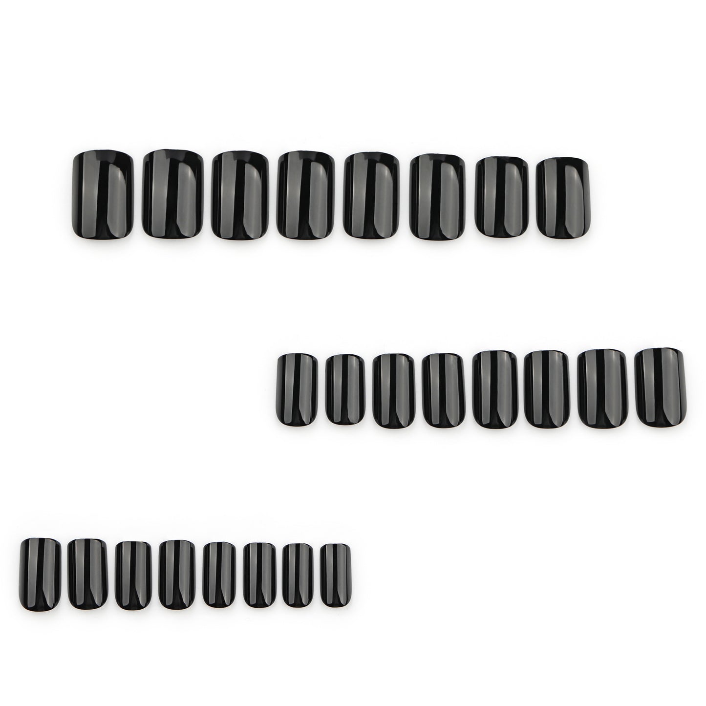 Classic black solid color manicure fake nails press on nails  hot-selling short-term wearing nail wholesale｜365nails