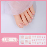 Semi-Cured Gel Nail Strips Elegant Brightening Glossy Toe Style (MOQ=3)