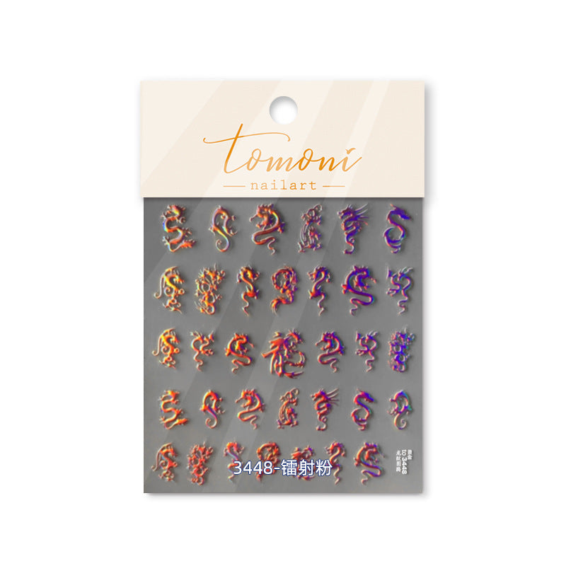 Holographic Dragon Flames – Iridescent Nail Art Set