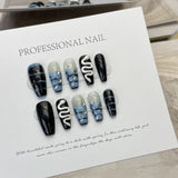 [Purely handmade real shot] Exploding Spice Girls Snake Diamond Nail Wear Nail Wear  Light Luxury Flash Diamond Handmade Wear Beauty | 365nails